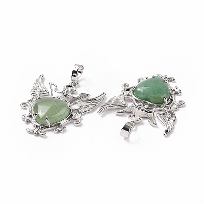 Natural Green Aventurine Pendants G-P496-04P-17-1