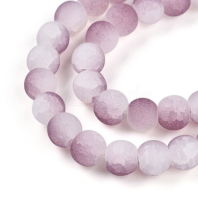 Crackle Glass Beads Strands GLAA-N009-8mm-05-1