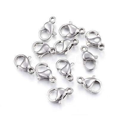 304 Stainless Steel Lobster Claw Clasps X-STAS-H353-A-02-1
