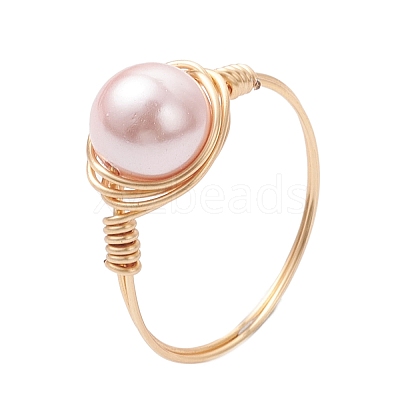 2Pcs Shell Pearl Finger Rings RJEW-JR00946-1