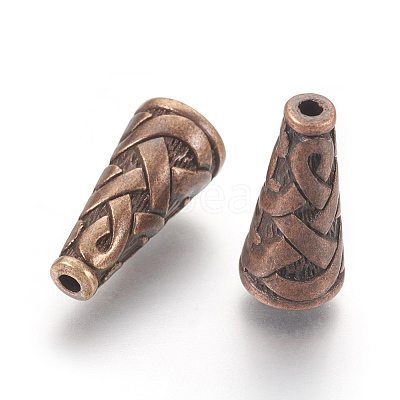 Tibetan Style Alloy Bead Cone TIBEB-00821-R-NR-1