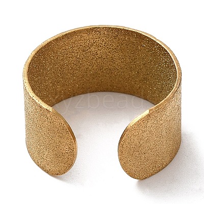Ion Plating(IP) 304 Stainless Steel Open Cuff Ring Components STAS-C079-02G-1