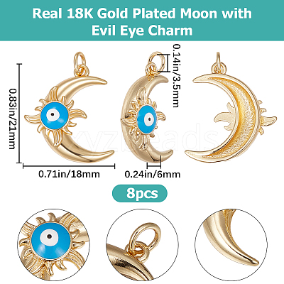 8Pcs Eco-Friendly Brass Enamel Pendants KK-BBC0008-76-1