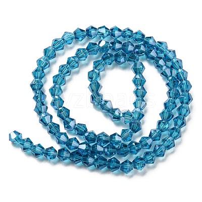 Transparent Electroplate Glass Beads Strands EGLA-A039-T4mm-A01-1