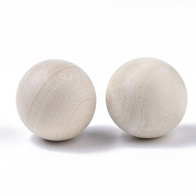 Natural Wooden Round Ball WOOD-T014-40mm-1