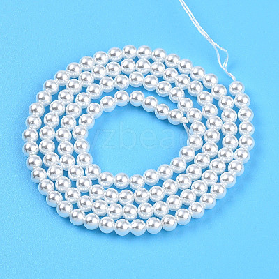 Baking Paint Pearlized Glass Pearl Bead Strands HY-N002-3mm-A12-1