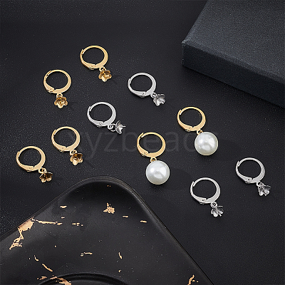 40Pcs 2 Colors 304 Stainless Steel Leverback Earring Findings STAS-UN0046-30-1