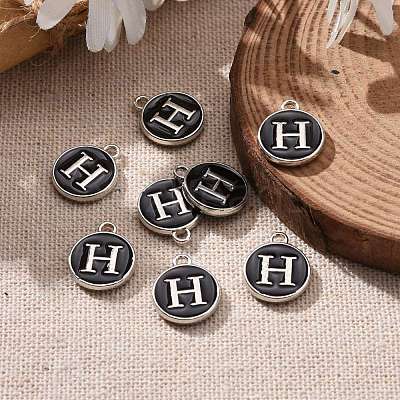 Platinum Plated Alloy Charms X-ENAM-S118-02H-P-1