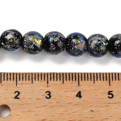 Handmade Dichroic Foil Glass Beads Strands DICH-U001-02C-1