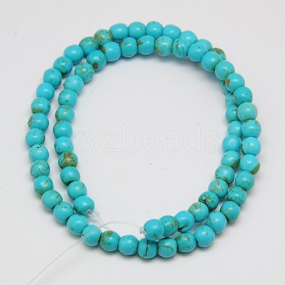 Synthetic Turquoise Beads Strands TURQ-G106-10mm-02F-1