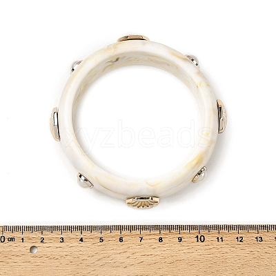 Resin Bangles for Women BJEW-P357-03G-1