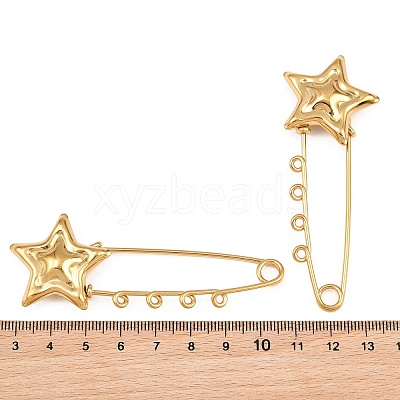 Star 304 Stainless Steel Safety Pins Brooch Findings SA-CBA098D-16E-G04-1