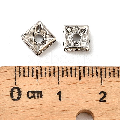 Brass Rhinestone Spacer Beads KK-I362-01C-01P-1