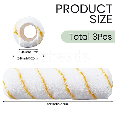 3Pcs Microfiber Paint Roller Brush DIY-GF0012-95-1