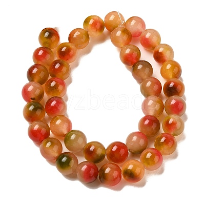 Natural Dyed White Jade Beads Strands G-M402-C04-27-1