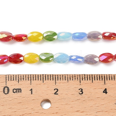 Electroplated Glass Beads Strands EGLA-P067-02A-01-1