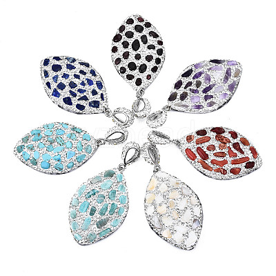 Polymer Clay Rhinestone Pendants RB-S056-12B-P-1