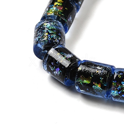 Handmade Dichroic Foil Glass Beads Strands DICH-U001-09F-1