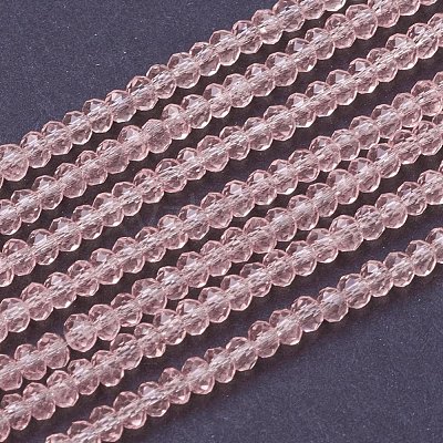 Transparent Glass Beads Strands X-GLAA-R135-2mm-12-1