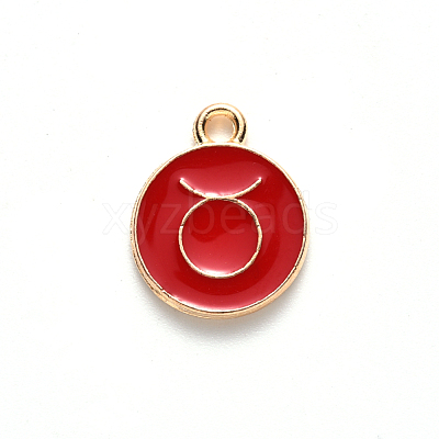 Alloy Enamel Pendants X-ENAM-S124-01A-07C-1