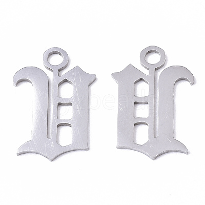 Tarnish Resistant 201 Stainless Steel Pendants STAS-N091-40V-1