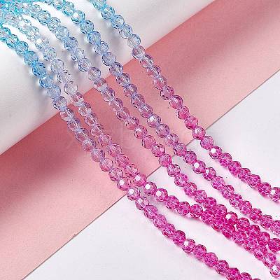 Transparent Glass Beads Strands GLAA-E036-07I-1