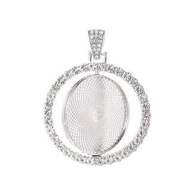 Alloy Pendant Cabochon Settings Y-PALLOY-S107-005P-RS-1