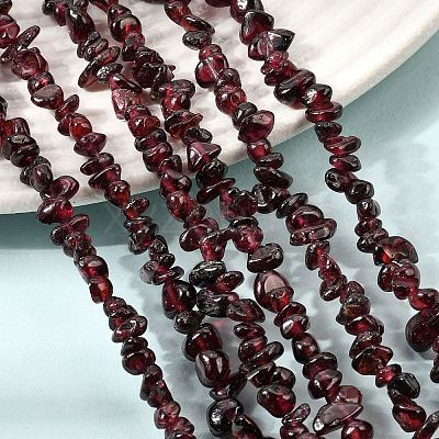 Natural Garnet Beads Strands G-P406-55-1