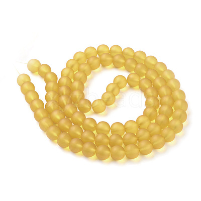Baking Paint Transparent Glass Bead Strands X-GLAA-S031-10mm-11-1