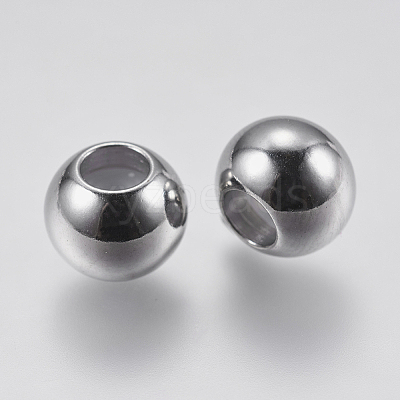 304 Stainless Steel Beads X-STAS-F139-062P-8mm-1