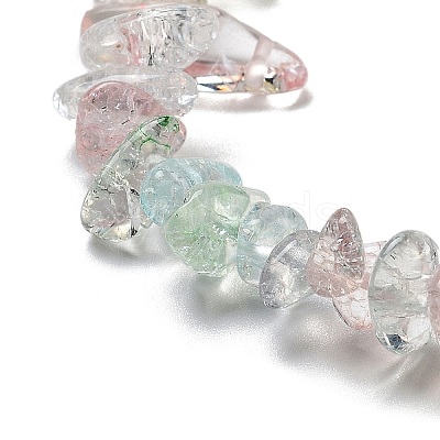 Transparent Crackle Glass Beads Strands GLAA-U004-01B-1
