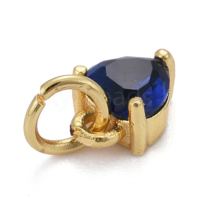 Brass Micro Pave Cubic Zirconia Charms KK-P192-08-G02-1