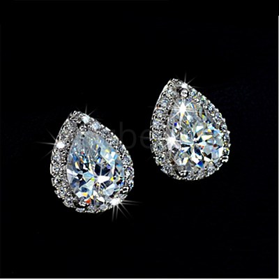 Brass Stud Earrings EJEW-BB63397-A-1
