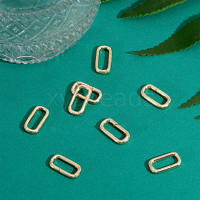 Brass Spring Gate Rings FIND-WH0127-90G-1