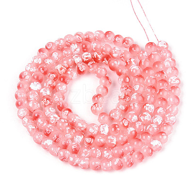 Baking Paint Glass Beads Strands DGLA-N015-6mm-03-1