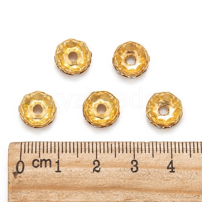 Iron Crystal Rhinestone Spacer Beads RB-A007-10MM-G-1