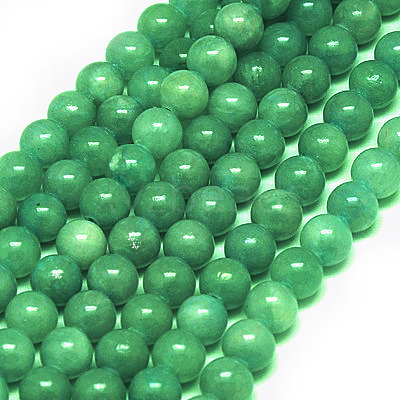 Natural Mashan Jade Round Beads Strands G-D263-4mm-XS13-1
