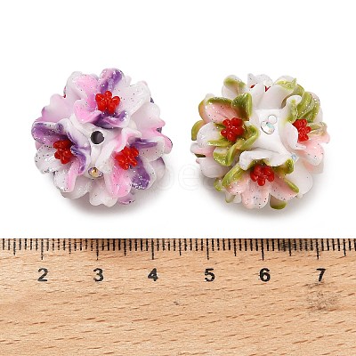 Polymer Clay Rhinestone Beads RESI-D015-04-1