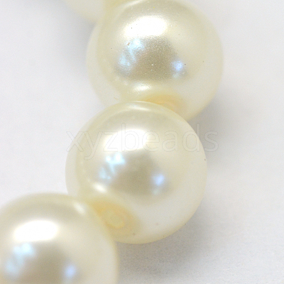 Baking Paint Pearlized Glass Pearl Round Bead Strands HY-Q003-10mm-02-1