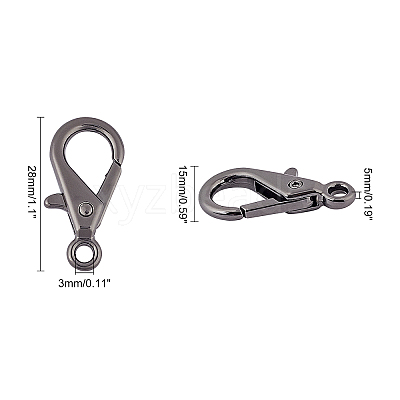 Alloy Lobster Claw Clasps PALLOY-OC0001-72-1