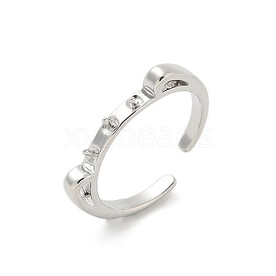 Brass Cup Peg Open Cuff Ring Settings KK-G518-06P-01-1