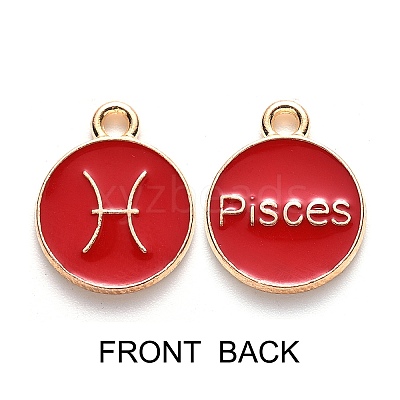 Alloy Enamel Pendants ENAM-SZ0001-27B-H-1