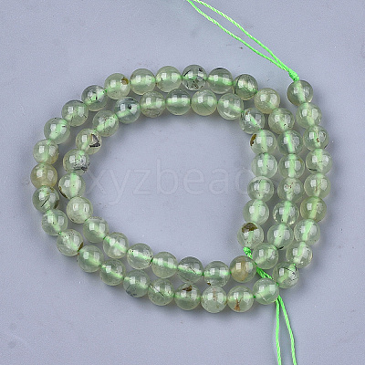Natural Prehnite Beads Strands LS-G-S333-6mm-032-1