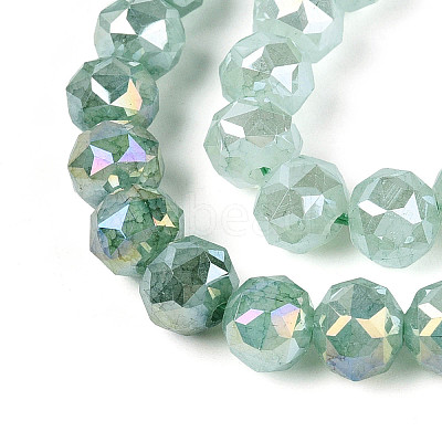 Anti-Tarnish Electroplate Glass Beads Strands GLAA-N064-8mm-10-1