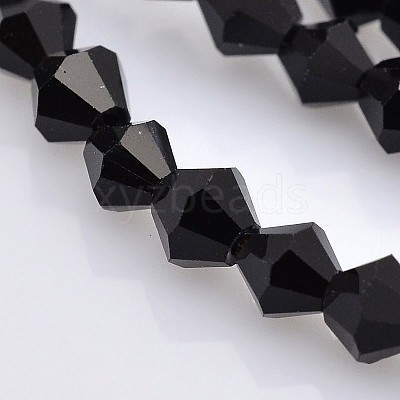 Faceted Bicone Glass Beads Strands EGLA-P017-3mm-04-1