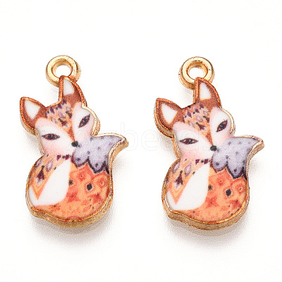 Painted Alloy Pendants PALLOY-P288-05G-04-1