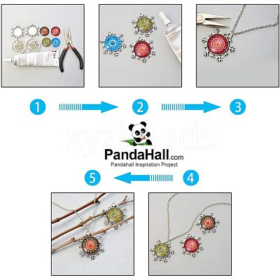 Flatback Glass Cabochons for DIY Projects GGLA-PH0004-27D-1