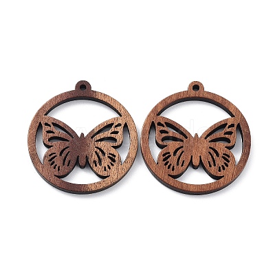 Walnut Wood Laser Cut Pendants WOOD-Q051-05G-1