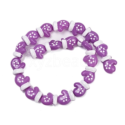 Baking Paint Glass Enamel Beads LAMP-R004-07D-1