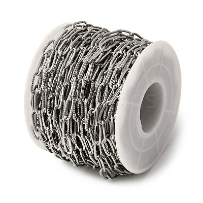 304 Stainless Steel Textured Cable Chains CHS-B015-08P-1